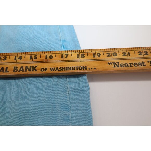 Topshop Womens Light Blue Denim Straight Leg Jeans UK 12 / US 30 With Side Slits - Picture 12 of 15